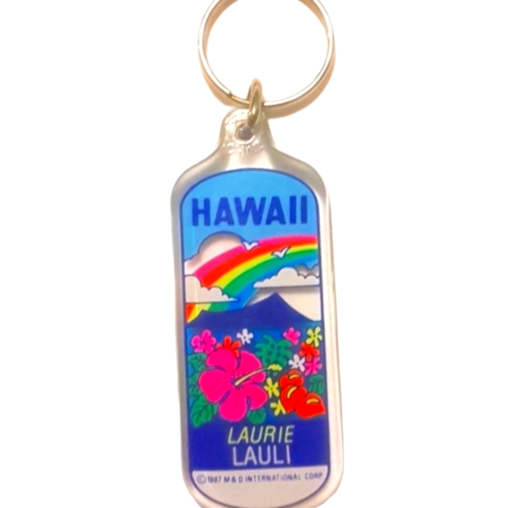 🌺 FREE Add-on Laurie Lauli vintage 1987 Hawaii personalized name keychain